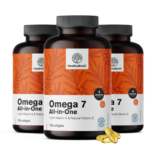 3x Omega-7 All-in-One, total 360 de capsule moi