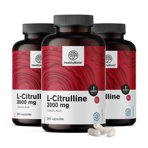 3x L-citrulină 3000 mg, total 720 de capsule