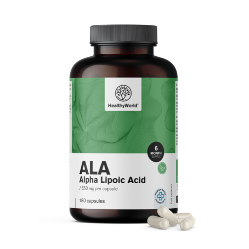 ALA – acid alfa lipoic 650 mg, 180 de capsule