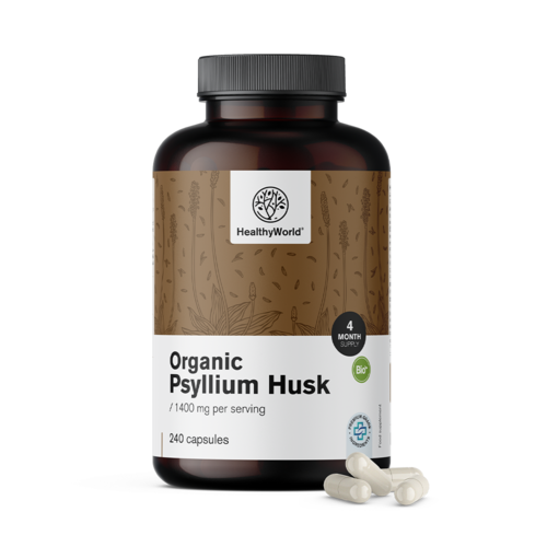 BIO Psyllium (pătlagină indiană) 1400 mg, 240 de capsule