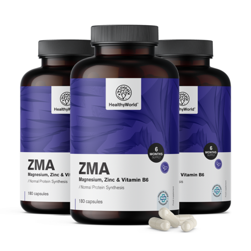 3x ZMA – magneziu, zinc și B6, total 540 de capsule