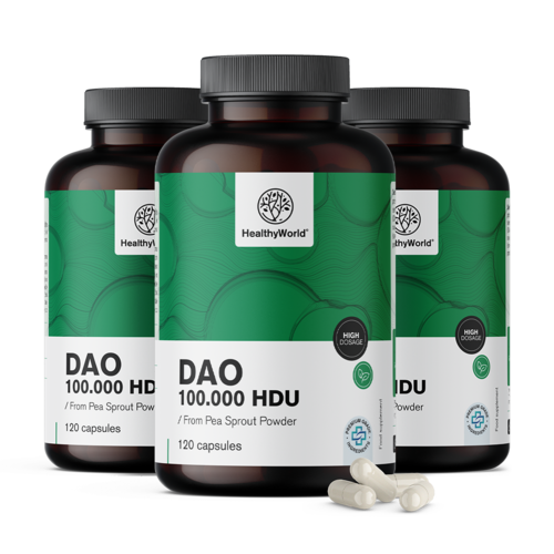 3x DAO diaminoxidaza 100.000 HDU, total 360 de capsule