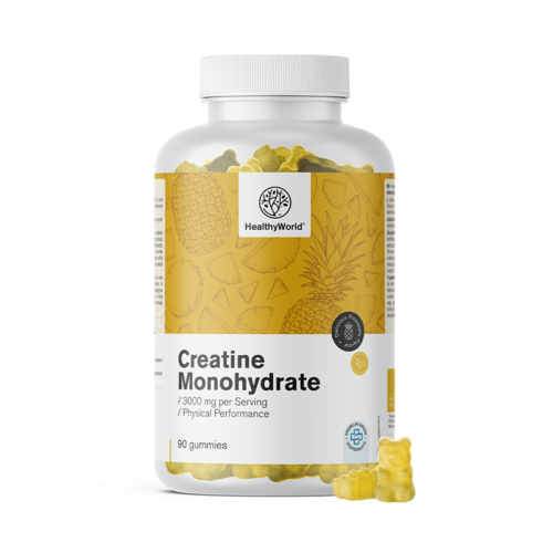 Creatină monohidrat 3000 mg – ananas, 90 de bomboane gumate