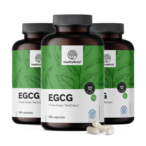 3x EGCG – din extract de ceai verde, total 540 de capsule