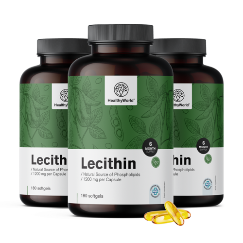 3x Lecitină 1200 mg, total 540 de capsule moi