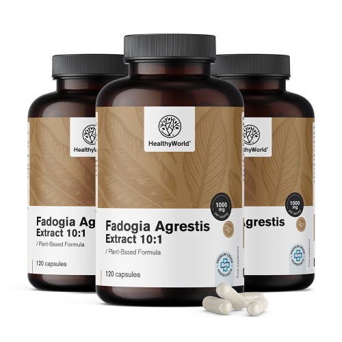 3x Fadogia Agrestis 1000 mg, total 360 de capsule
