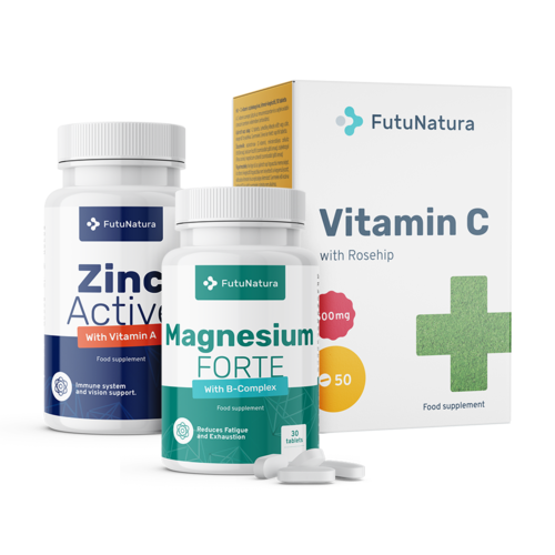Sistem imunitar: vitamina C + zinc + magneziu, set