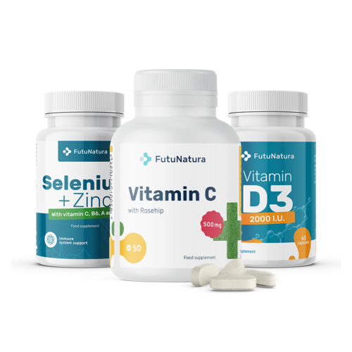 Set Imunitate: Vitamina C + D3 + Seleniu + Zinc, set
