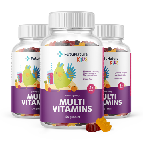 3x MULTI VITAMINS – Bomboane gumate multivitamine pentru copii, total 360 bomboane gumate