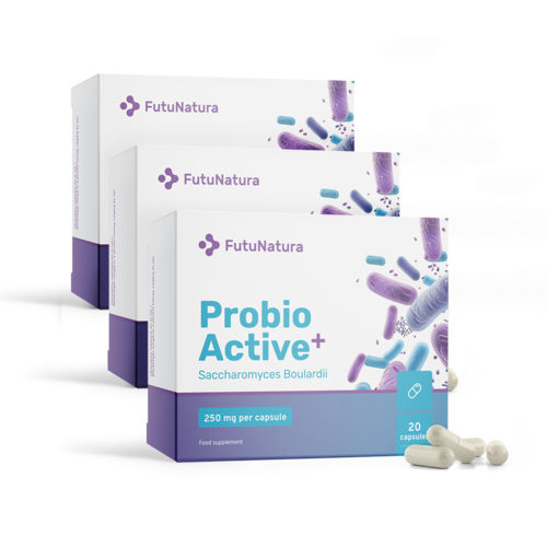 3x Probio Active PLUS - Saccharomyces boulardii 250 mg, total 60 de capsule