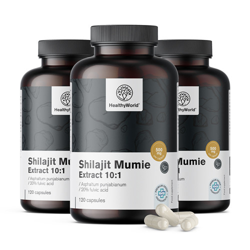 Shilajit Mumie 10:1 v kapsulah