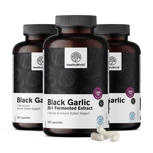 3x Usturoi negru 1500 mg, total 540 de capsule