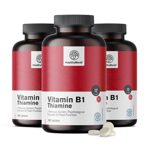 3x Vitamina B1 – tiamina 100 mg, total 540 de comprimate