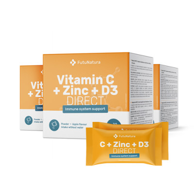 Vitamina C + zinc + D3 în pliculețe