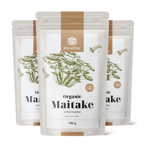 3x BIO Maitake pulbere, total 300 g