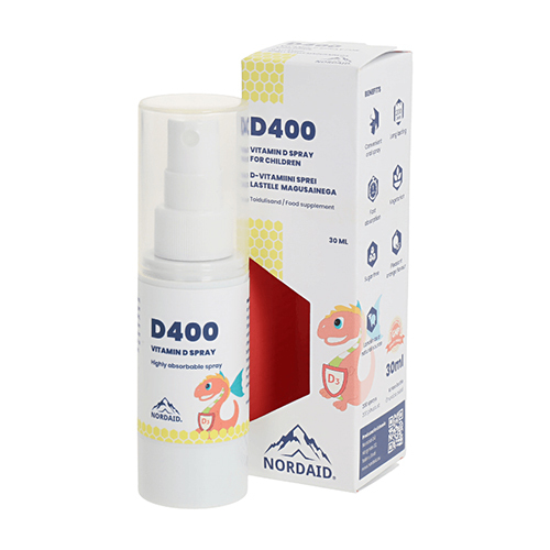 Vitamina D3 pentru copii, 400 UI – spray