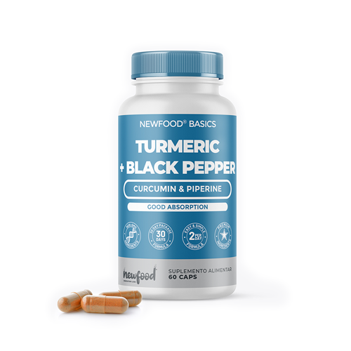 Curcuma în capsule cu piper negru.
