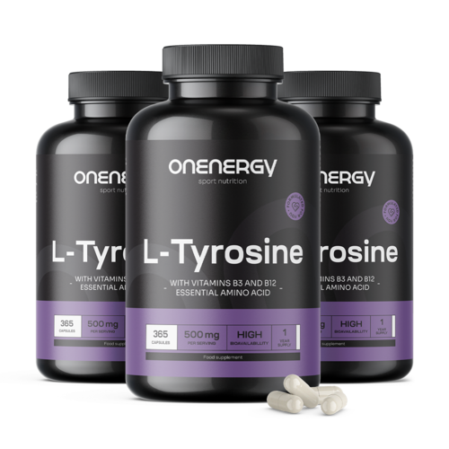 3x L-tirozină 500 mg, total 1095 de capsule