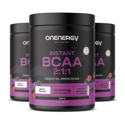 3x BCAA 2:1:1 – fructe de pădure, total 1500 g