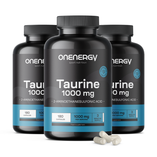 3x Taurină 1000 mg, total 540 de capsule