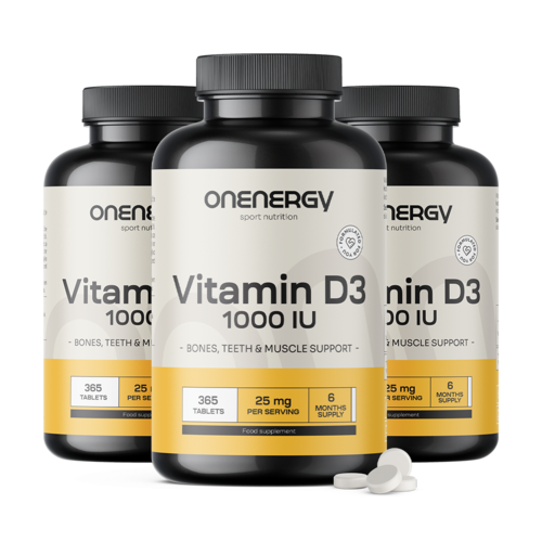3x Vitamina D3 1000 UI, total 1095 de comprimate