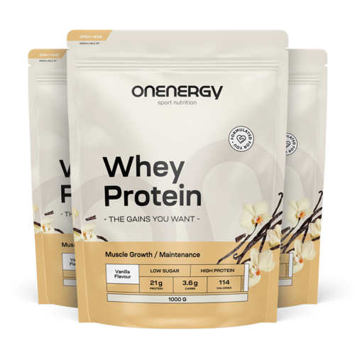 3x Proteine Whey – vanilie, total 3000 g