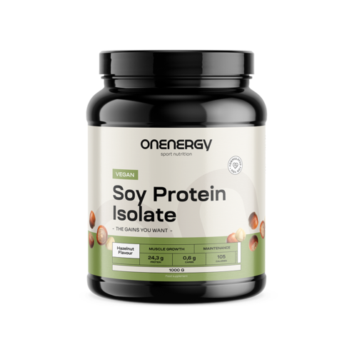 Izolat vegan de proteine din soia - alune, 1000 g