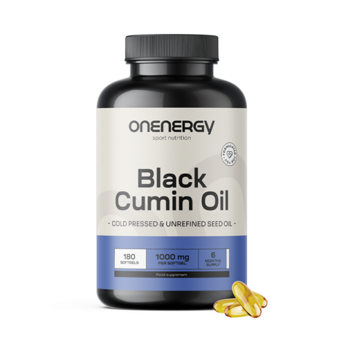 Ulei de chimen negru 1000 mg, 180 de capsule moi