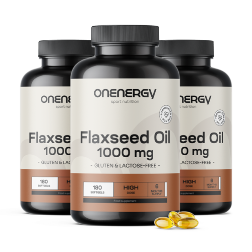 3x Ulei de semințe de in 1000 mg, total 540 de capsule moi