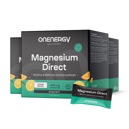 3x Magneziu DIRECT 400 mg, total 90 de plicuri