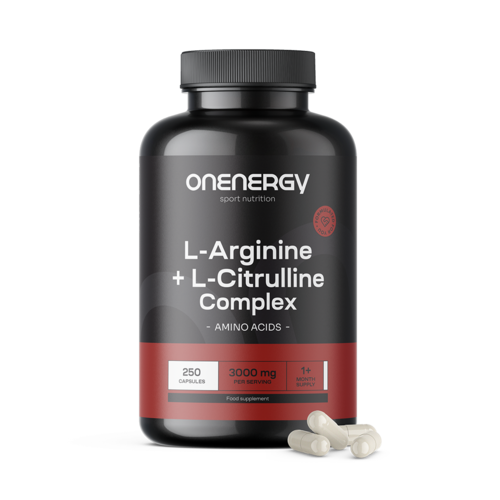 L-arginină + L-citrulină complex 3000 mg, 250 de capsule