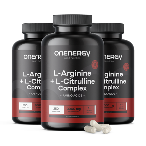 3x L-arginină + L-citrulină complex 3000 mg, total 750 de capsule