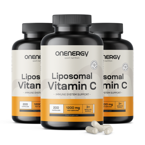3x Vitamina C lipozomală 1200 mg, total 600 de capsule
