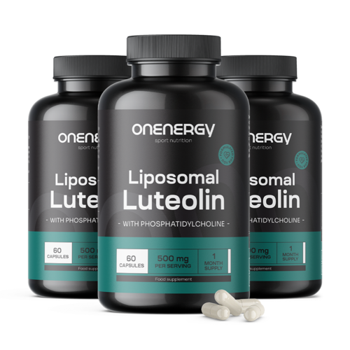 3x Luteolina lipozomală 500 mg, total 180 de capsule