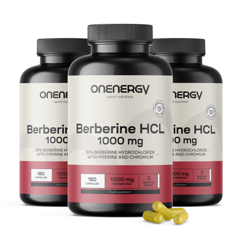 3x Berberină HCL 1000 mg - cu piperină și crom, total 540 de capsule
