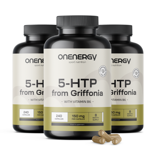3x 5-HTP 150 mg - Griffonia Simplicifolia, total 720 de capsule