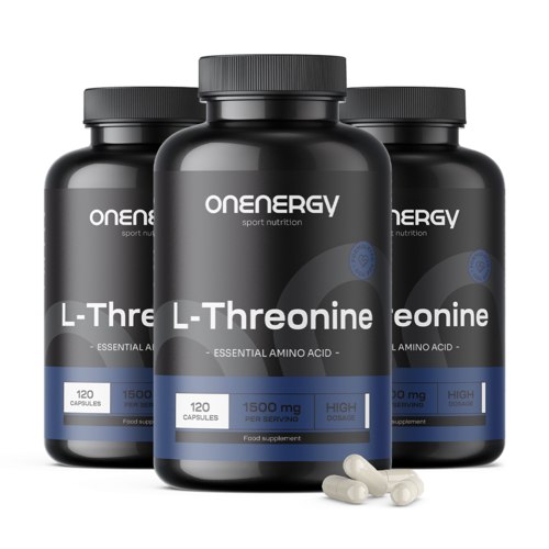 3x L-treonină 1500 mg, total 360 de capsule