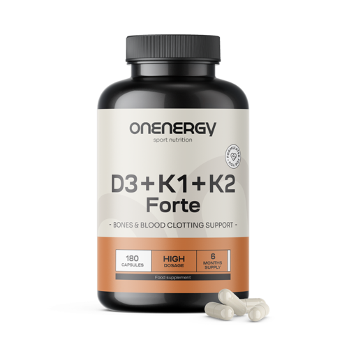 Vitamine D3 + K1 + K2 FORTE, 180 de capsule