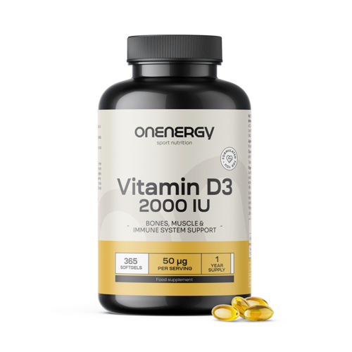 Vitamina D3 2000 UI, 365 de capsule moi