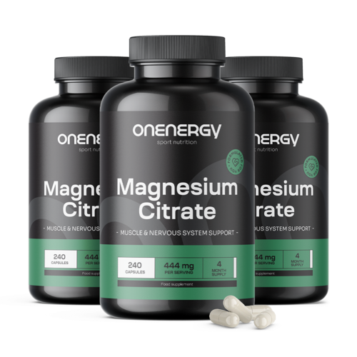 3x Citrat de magneziu 444 mg, total 720 de capsule