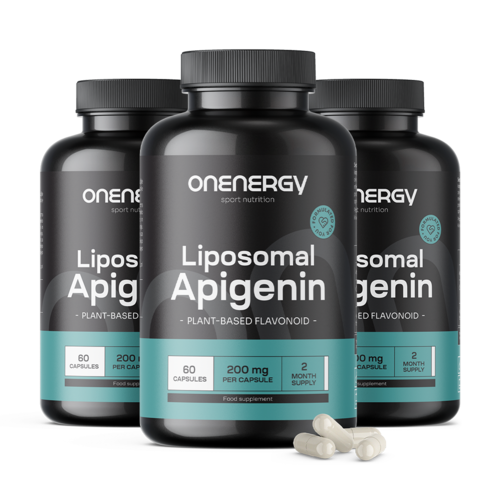 3x Apigenină lipozomală 200 mg, total 180 de capsule