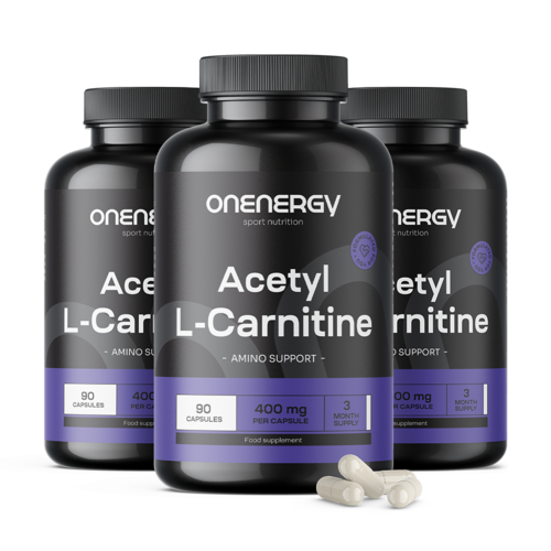 3x Acetil-L-carnitină HCl, total 270 de capsule