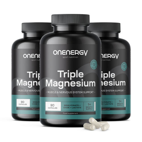 3x Magneziu triplu, total 270 de capsule