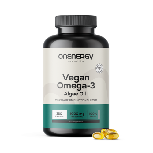 Omega-3 vegană din alge 1000 mg, 360 de capsule moi