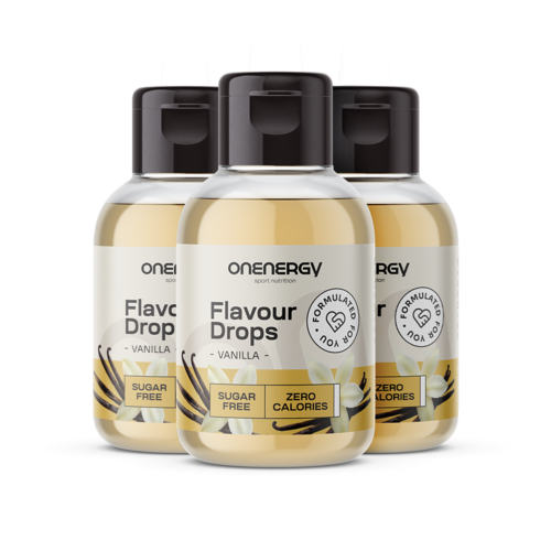 3x Flavour Drops picături cu îndulcitor – vanilie, total 150 ml