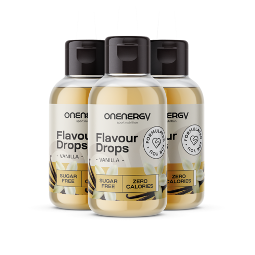 3x Flavour Drops picături cu îndulcitor – vanilie, total 150 ml
