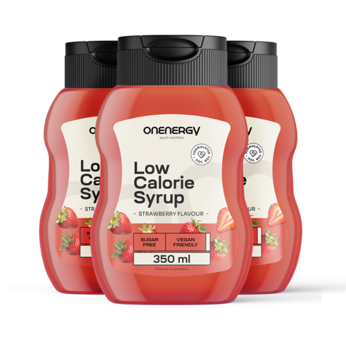 3x Sirop hipocaloric cu îndulcitor – căpșuni, total 1050 ml