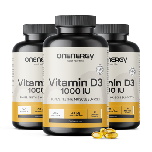 3x Vitamina D3 1000 UI, total 720 de capsule moi