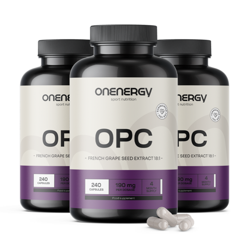 3x OPC – din extract de semințe de struguri 18:1, total 720 de capsule