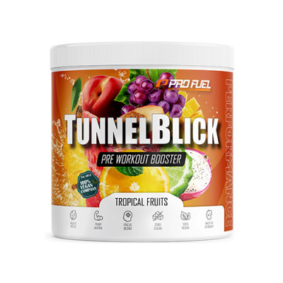 TunnelBlick complex vegan cu cafeină - fructe tropicale